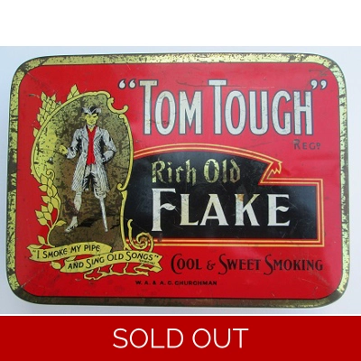 Tom Tough Rich Old Flake Tobacco Tin